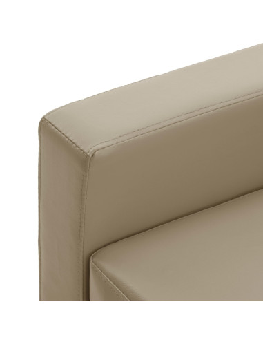 Divano a 3 Posti Cappuccino in Similpelle