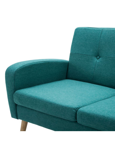 Divano a 3 Posti in Tessuto Verde