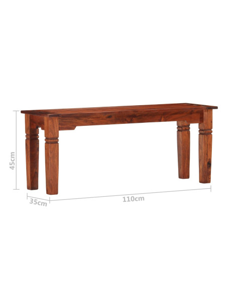 Panca 110 cm in Legno Massello di Acacia