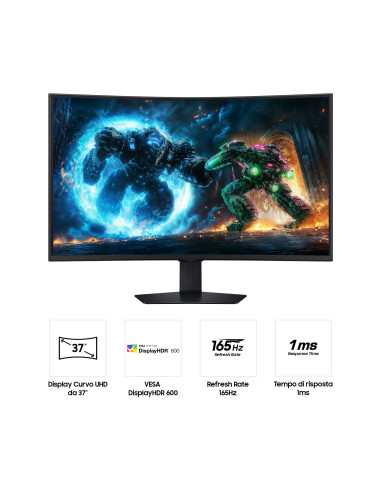 Samsung Monitor Gaming Odyssey G7 - G75F da 37" UHD Curvo