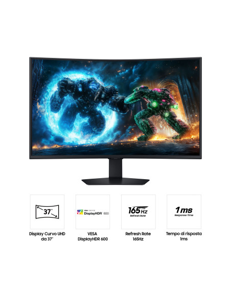Samsung Monitor Gaming Odyssey G7 - G75F da 37" UHD Curvo