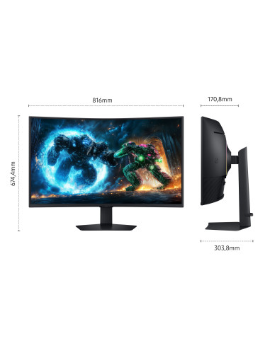 Samsung Monitor Gaming Odyssey G7 - G75F da 37" UHD Curvo