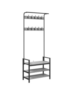 Appendiabiti Grigio sonoma 75 x 34 x 184 cm Legno multistrato