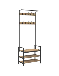 Appendiabiti rovere artigianale 75 x 34 x 184 cm