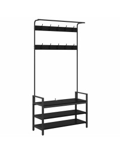 Appendiabiti Rovere nero 95 x 34 x 184 cm Legno multistrato