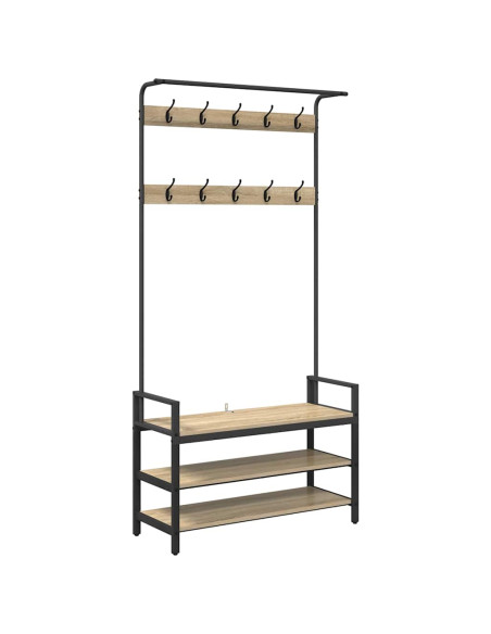 Appendiabiti rovere sonoma 95 x 34 x 184 cm Legno multistrato
