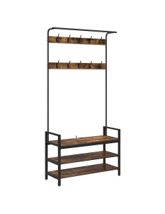 Appendiabiti Rovere fumo 95 x 34 x 184 cm Legno multistrato