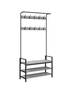 Appendiabiti Grigio sonoma 95 x 34 x 184 cm Legno multistrato