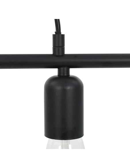 Lampada da Soffitto con Lampadine 2 W Nero 80 cm E27