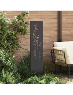 Schermo per privacy in giardino Floreale Nero 32 x 140 cm