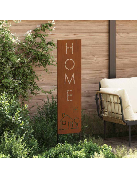 Schermo per privacy in giardino Traforo Ruggine 32 x 140 cm
