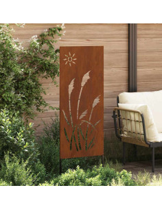 Schermo per privacy in giardino Traforo Ruggine 50 x 140 cm