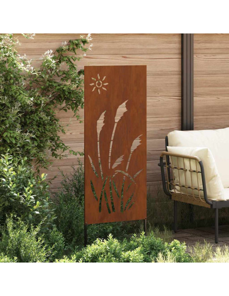 Schermo per privacy in giardino Traforo Ruggine 50 x 140 cm