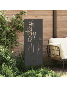 Schermo per privacy in giardino Floreale Nero 50 x 140 cm