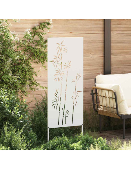 Schermo per privacy in giardino Floreale Bianco 50 x 140 cm