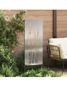 Pannello Decorativo da Giardino Argento 50 x 140 cm
