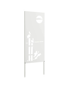 Pannello Decorativo da Giardino Bianco 50 x 140 cm