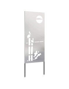 Schermo per privacy in giardino Traforo Argento 50 x 140 cm