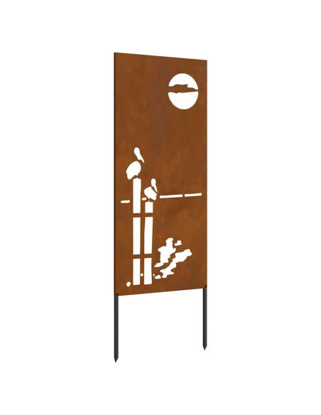 Pannello Decorativo da Giardino Ruggine 50 x 140 cm