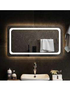 Specchio da Bagno con Luci LED 90x50 cm