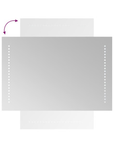 Specchio da Bagno con Luci LED 40x60 cm