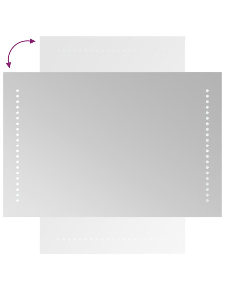 Specchio da Bagno con Luci LED 40x60 cm