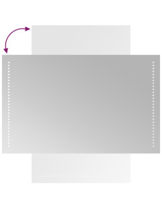 Specchio da Bagno con Luci LED 50x80 cm