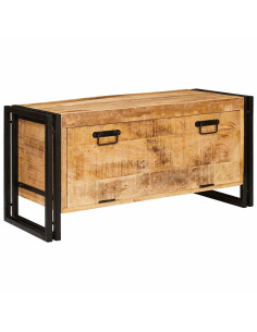 Mobile per scarpe con porta Marrone legno massello di mango