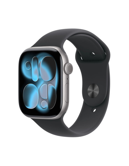 APPLE WATCH SERIES 11GPS + CELLULAR 46MM SPACE GREY ALUMINIUM CASE WITH BLACK SPORT BAND - M/L