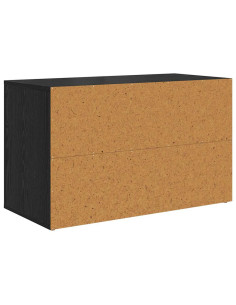 Scarpiera Rovere nero 75 x 35 x 45 cm Legno multistrato