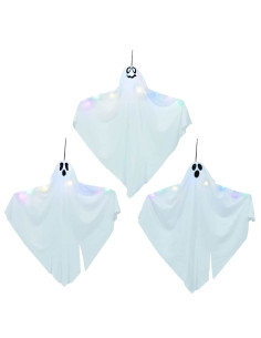Fantasma appeso di Halloween 3 pcs Bianco 52 x 62 cm Poliestere
