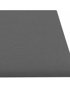 Pannelli Murali 12 pz Grigio Chiaro 60x15 cm Tessuto 1,08 m²
