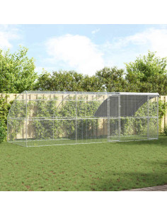 Gabbia per polli Argento 600 x 200 x 198.5 cm Acciaio zincato