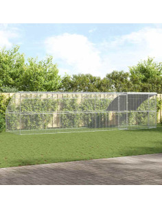 Gabbia per polli Argento 800 x 200 x 198.5 cm Acciaio zincato