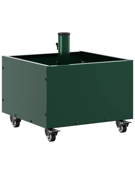 Base per Parasol con Vaso Verde 45 x 45 x 45 cm Acciaio