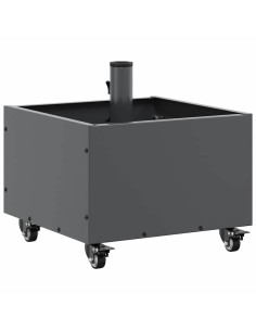 Base per Parasol con Vaso Antracite 45 x 45 x 45 cm Acciaio