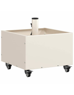 Base per Parasol con Vaso Bianco 45 x 45 x 45 cm Acciaio
