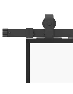 Porta Scorrevole Ferramenta Nera 102,5x205 cm Vetro Temperato