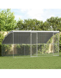 Gabbia per polli Argento 400 x 200 x 198.5 cm Acciaio zincato