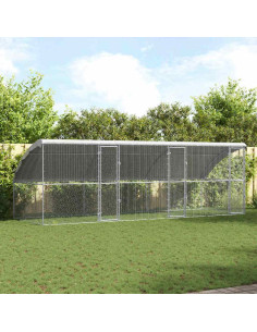 Gabbia per polli Argento 600 x 200 x 198.5 cm Acciaio zincato