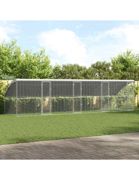 Gabbia per polli Argento 800 x 200 x 198.5 cm Acciaio zincato