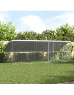 Gabbia per polli Argento 600 x 200 x 198.5 cm Acciaio zincato