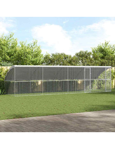 Gabbia per polli Argento 800 x 200 x 198.5 cm Acciaio zincato
