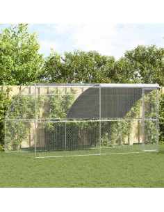 Gabbia per polli Argento 400 x 200 x 198.5 cm Acciaio zincato