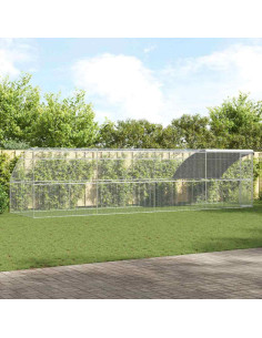 Gabbia per polli Argento 800 x 200 x 198.5 cm Acciaio zincato