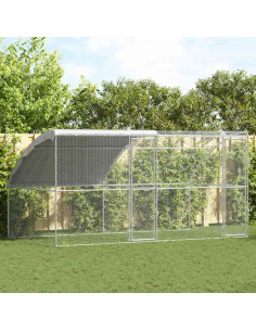 Gabbia per polli Argento 400 x 200 x 198.5 cm Acciaio zincato