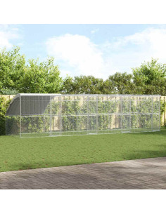 Gabbia per polli Argento 800 x 200 x 198.5 cm Acciaio zincato