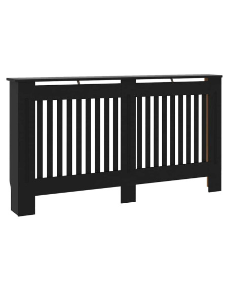 Copertura per radiatori 2 pcs Nero 152 x 19 x 81.5 cm