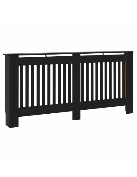 Copertura per radiatori 2 pcs Nero 172 x 19 x 81,5 cm