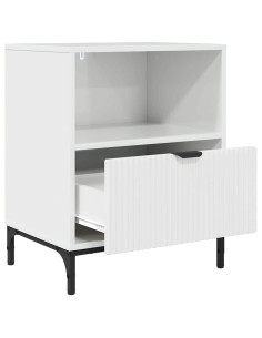 Comodino Bianco lucido 49 x 36 x 61 cm Legno multistrato